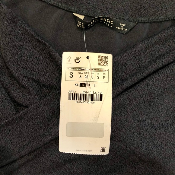 SOLD✖️Zara NWT Women’s Ballerina Tulle Wrap Dress Navy Blue Midi Skirt || Small - Picture 8 of 12